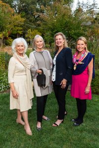 ROSS, CA - September 17 - Diane Doodha, Gail Anderson, Betsy Shelton and Laura Rees attend Marin Art and Garden Center's 2021 Harvest Dinner on September 17th 2021 at Marin Art and Garden Center in Ross, CA (Photo - Drew Altizer Photography)