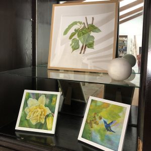 Botanical art and works by local artists